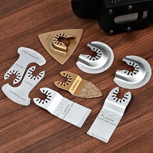 3Pcs Diamond Oscillating Blades, Grout Oscillating Multi Tool Swing Diamond Blade, Mortar Cutting Saw Blades for Grout Removal