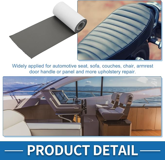 Self Adhesive Leather Repair Patch Strong Stickiness 3.1"x60" Leather Repair Tape PU Leather Gray 1 Pcs