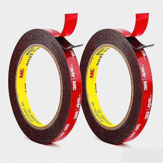3M Double Sided Acrylic Foam Tape 2 Pack 0.5" Heavy Duty Mounting Tape Waterproof Weather Resistant for Deck Fence Repair Treated Lumber Indoor Outdoor Use