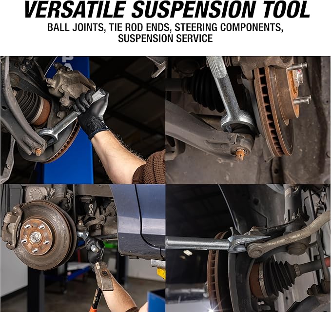OEMTOOLS 25202 Ball Joint Separator, 15/16 Inch Pickle Fork Tool, Heavy Duty Steel Tie Rod Removal Tool, Ball Joint Removal Tool, And Joint Splitter