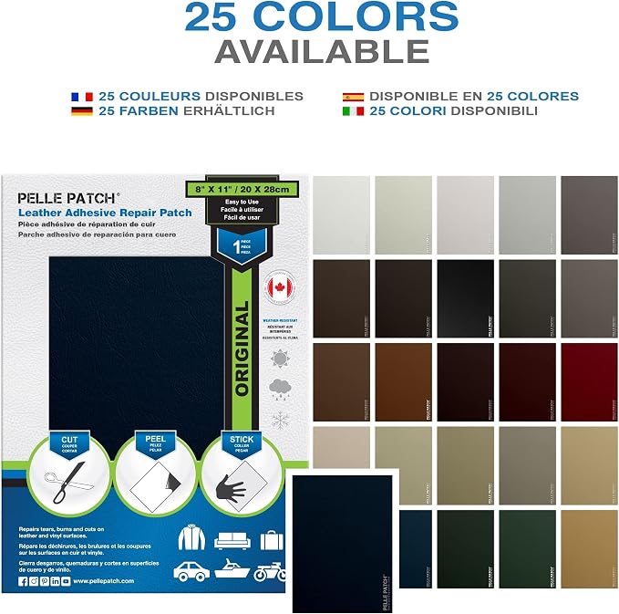 Leather Furniture Repair Kit Dark Brown - 25 Colors Available - Original 8x11 - Dark Blue