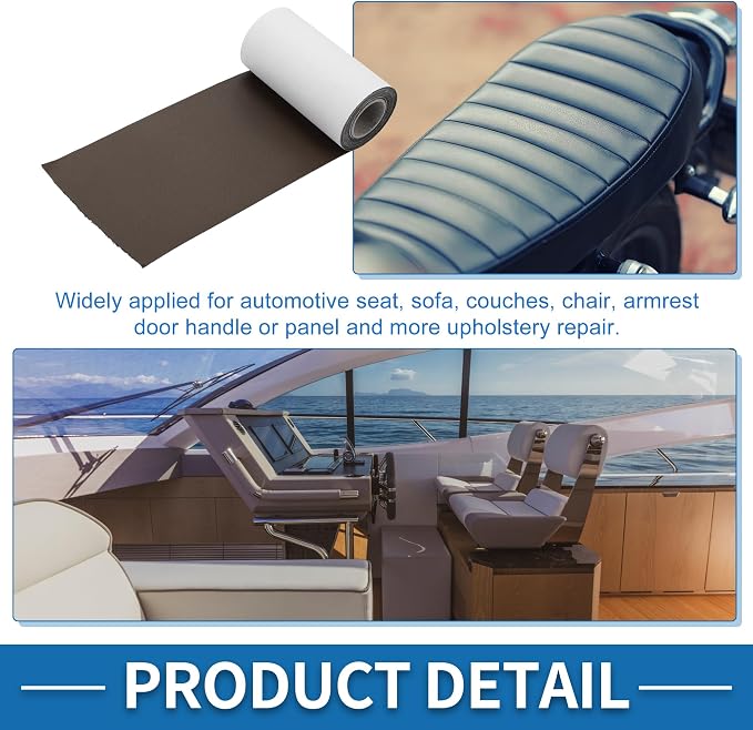 Self Adhesive Leather Repair Patch Strong Stickiness 3.1"x60" Leather Repair Tape PU Leather Coffee 1 Pcs