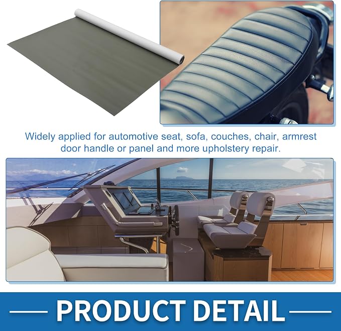 Self Adhesive Leather Repair Patch Strong Stickiness 19.6"x27.5" Leather Repair Tape PVC Faux Leather Deep Gray 1 Pcs