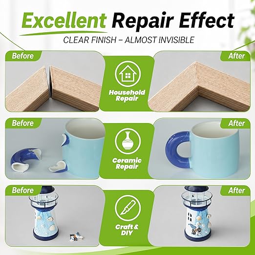 Fast Controlled Super Glue Pro Kit 120 Gram, Medium CA Glue with Anti-Clog Caps & Precision Microtips for Woodworking, Crafts, All-Purpose Cyanoacrylate Adhesive for Ceramic Plastic Glass Shoe Repair