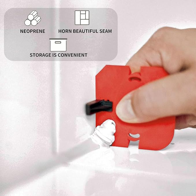 11 Pcs Caulking Tool Kit, Professional Silicone Sealant Finishing Tools Set, Multifunctional Caulk Removal & Grout Filling Tool with Storage Box, Complete Repair Tools for Bathroom Kitchen Window