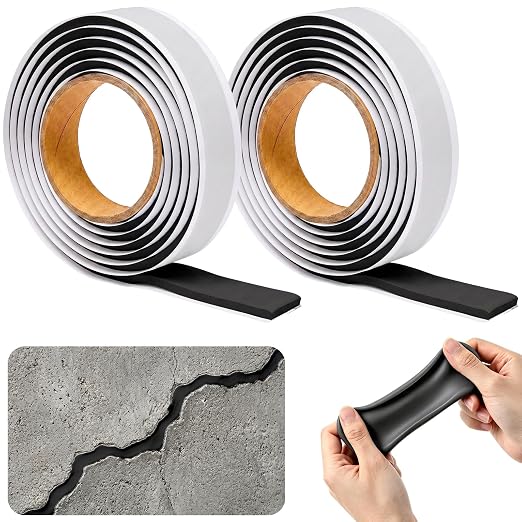 U0U 2Pack Black Moldable Silicone Putty,5mm Waterproof Multi Purpose Butyl Seal Putty Tape,Plumbers Duct Seal Putty for Sink Drain Gap Wall Repair
