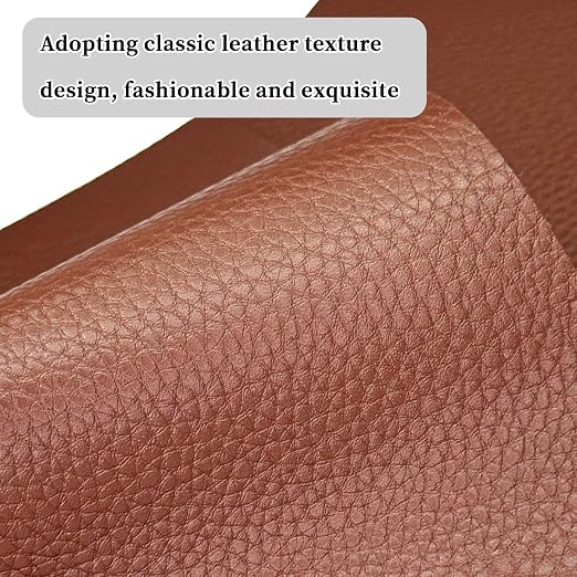 Brown Self-Adhesive Leather Repair Patch Tape Kit, 8 x 4 Inch Waterproof & Scratch-Resistant Leather Patches for Car Seat, Furniture, Couch, Sofa, Office Chair, Vinyl Repair Tape Kit
