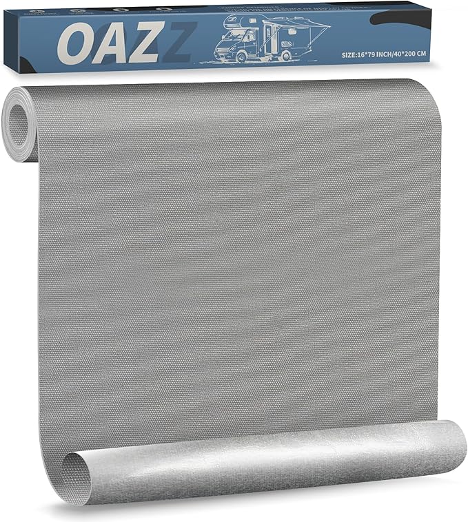 OAZ 16 x 79 inch Canvas Repair Patches Canvas Fabric Patch Self-Adhesive Fabric Repair Tape Waterproof Outdoor Gear Patch Kit for Boat Cover Awning Sofa Chair Couch Tent Bag (Gray)