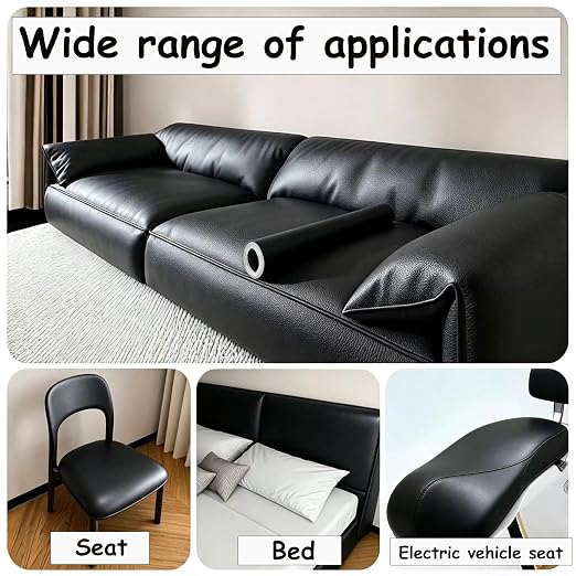 HGUAN Leather Repair Patch, 16X54 Inch Self Adhesive Leather Repair, Large Vinyl Patch Tape for Couches, Furniture, Car Seats, Cabinets, Office Chairs (Dark Brown)