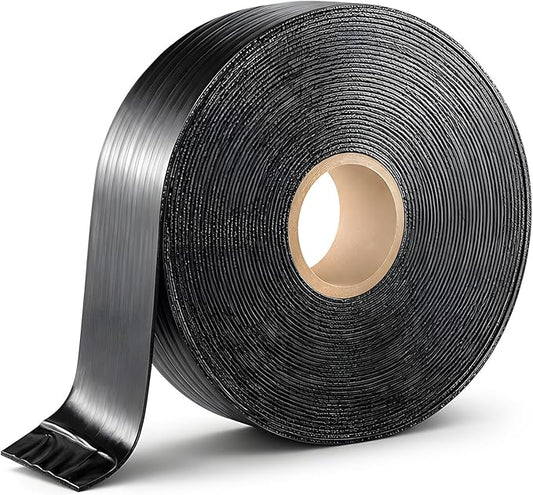 Fabbay 1 Roll 1.97 Inch Asphalt Crack Filler Tape Asphalt Tape for Driveway Repair Joint and Crack Sealer for Tarmac Parking Lot Roof Cement Road, 50 Feet Each Roll