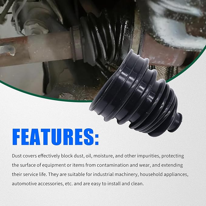 Universal Silicone CV Axle Boot Constant Flexible Velocity Joint Constant-velocity Dust Cover CV Boot Anti-aging Wear Resistance (2pcs)