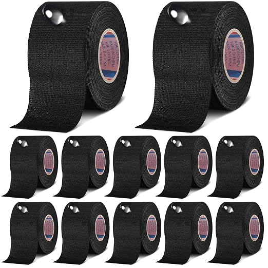 Outus Wire Harness Cloth Electrical Tape Wire Loom Harness Automotive Heat Proof Cloth Tape for Automotive Electrical Wrap Protection Insulation Cable Fixed(12 Roll,2 Inch X 49.2 ft)