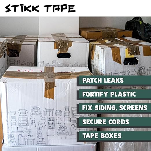 STIKK Duct Tape - Green Duck Tape - 3 inch x 25 Yards - Heavy Duty Tape for Repairs, Household Projects - for Commercial HVAC and Construction - Effective Heavy Duty Waterproof Duct Tape