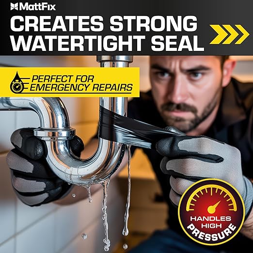 Self Fusing Silicone Tape – 1" x 10' – Waterproof Tape for Emergency Repairs – Weatherproof, Heat and Chemical-resistant – For Plumbing, Pipes and Hoses repairs, Automotive, Electrical & Outdoor Use