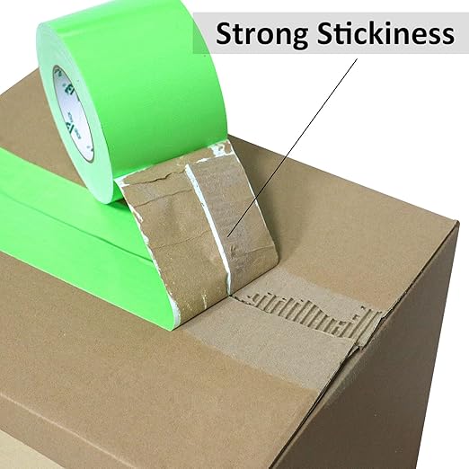 BOMEI PACK 4inch Wide Green Duct Tape, Heavy Duty Strong Waterproof Industrial Color Duct Tape 9.0mil x 4inch x 60yds for Packing and Repairing
