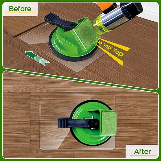 NAACOO Heavy Duty Floor Gap Fixer Tool, 45°Striking Surface Floor Gap Repair Tool, Made of Iron & Enhanced Suction Cup. with 5pcs Sticky Pads for Fixer Laminate/Vinyl Flooring Tools.