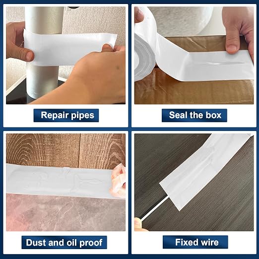 White Duct Tape Heavy Duty, 1.88 Inch x 35 Yard Waterproof Strong Adhesive Duct Tape for Indoor Outdoor Repairs Tear by Hand, 1 Roll