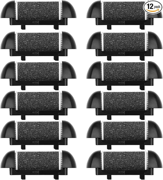 12 Pack Same Coarse Replacement Roller Head for Electric Foot Filer Callus Remover for Feet Pedicure Tools Pedicure Kit Refill Rollers for Cracked Heels and Dead Skin (12pcs Regular Coarse)
