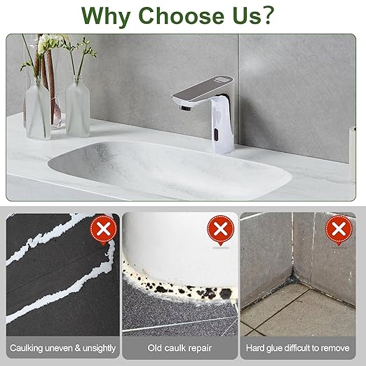 Caulk Remover Tool, Detachable Caulk Removal Tool Big Size with 5 Replacement Stainless Steelhead, Glass Glue Angle Caulking Remover Scraper for Bathroom, Shower,Kitchen, Floor, Window