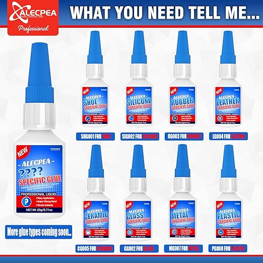 ALECPEA 20g Shoe Glue - Flexible Instant Adhesive for Sole Repair & Restoration - Waterproof Heavy Duty Sneaker Glue for Boots, Heels, Hiking Shoes, Leather & Rubber - Sets in 15 Seconds