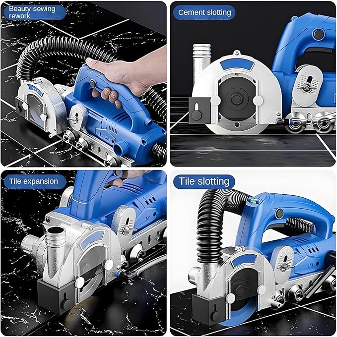 Electric Grout Removal Tool, Tile Grout Remover Machine with 9000RPM & Diamond Blade for Cleaning Grout Between Tiles, Floor DIY Regrouting Tool 220V