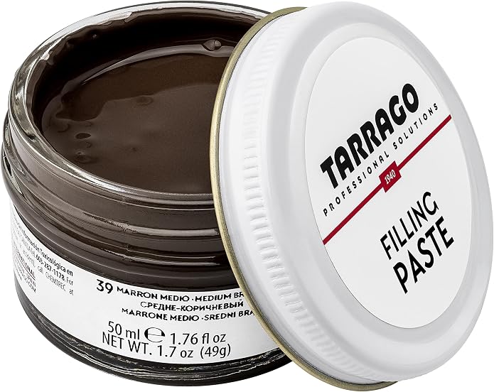 Tarrago Filling Paste - 50ml Leather Filler Repair Compound - Leather Restoration Crack, Burns, Tears, Holes Filler
