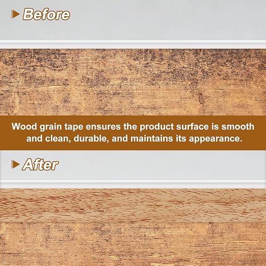 uxcell 2 Pcs Wood Grain Repair Tape, 2.2" x 15ft Self Adhesive Wood Grain Colored Duct Tape Waterproof Repair Patch for Furniture Floor Scratch Fix, Baseboards, DIY Decor, Black