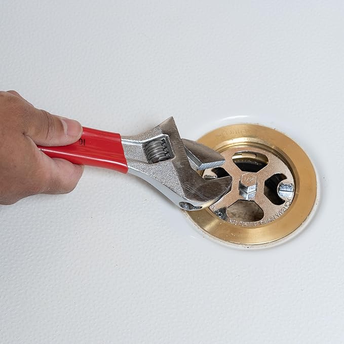 Oatey 42239 Brass and Plastic No-Calk Shower Drain Wrench, Stainless Steel