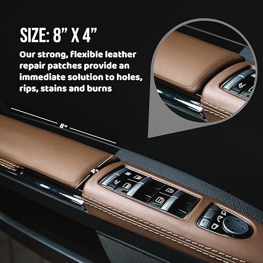 MastaPlasta Self-Adhesive Premium Leather Repair Patch - Pink 8in x 4in (20 x 10 cm). Your Instant Stick-On Upholstery-Quality Leather Repair Kit for Couches, Car Interiors, Bags & DIY