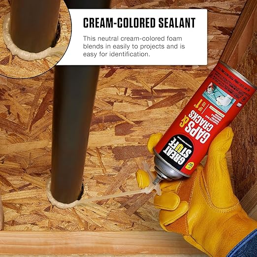 Great Stuff 157911 Insulating Foam Sealant, 20 Ounce, Ivory (Pack of 2)