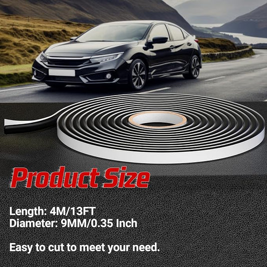 13Ft Headlight Sealant Retrofit Refit Butyl Rope Rubber Glue Reseal for Car Headlamps Window Door Windshield (1 Piece)