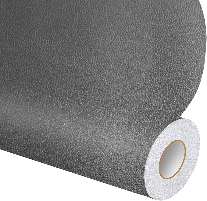 DXBULL Large Leather Repair Patch 35.4x78.7 inch Repair Tape Self-Adhesive for Furniture Sofas Car Seats Chair Couches Handbags Jackets Decorative Home Hotel Wall (Grey)