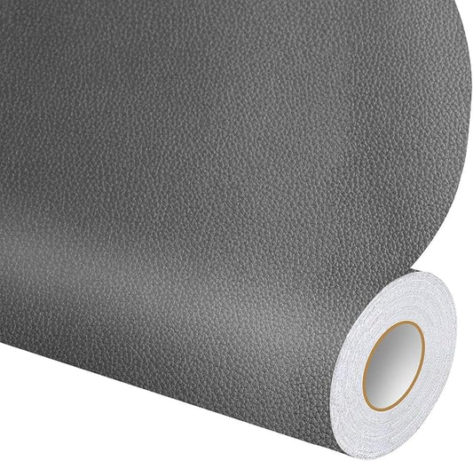 DXBULL Large Leather Repair Patch 35.4x78.7 inch Repair Tape Self-Adhesive for Furniture Sofas Car Seats Chair Couches Handbags Jackets Decorative Home Hotel Wall (Grey)