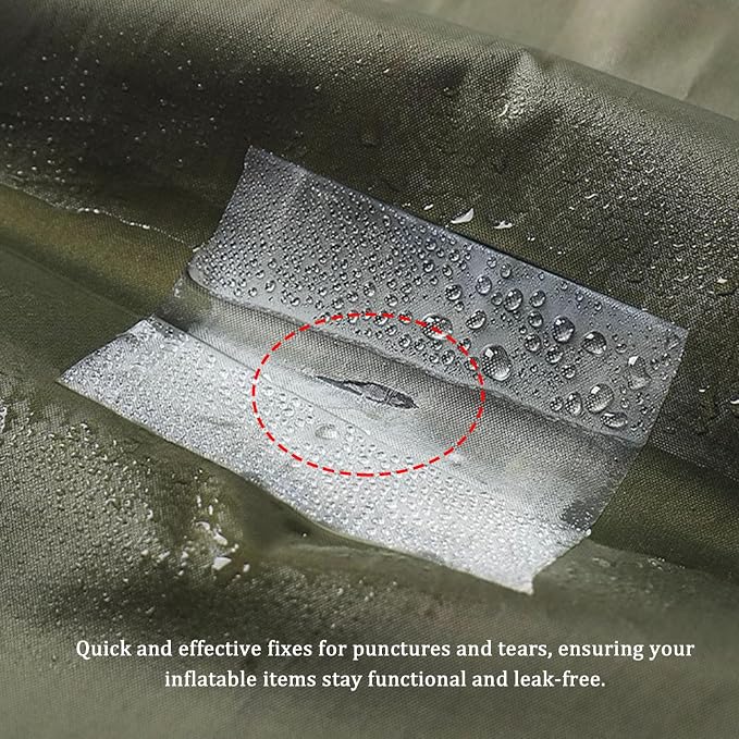 Medsuo 10pcs TPU Pool Patch Repair Kit Waterproof Inflatable Patch Repair for Air Mattress, Bounce House, Tent, Canvas, Canopy, Swimming Pool, Pool Float, Tub Air Bed and Inflatable Toys - Clear