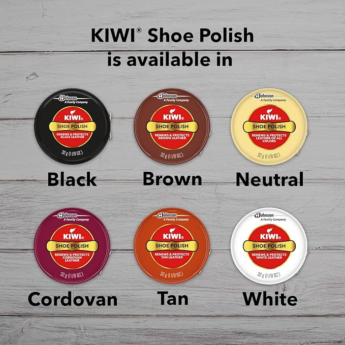 KIWI Shoe Polish, Neutral, 1 Metal Tin, 1.125 oz