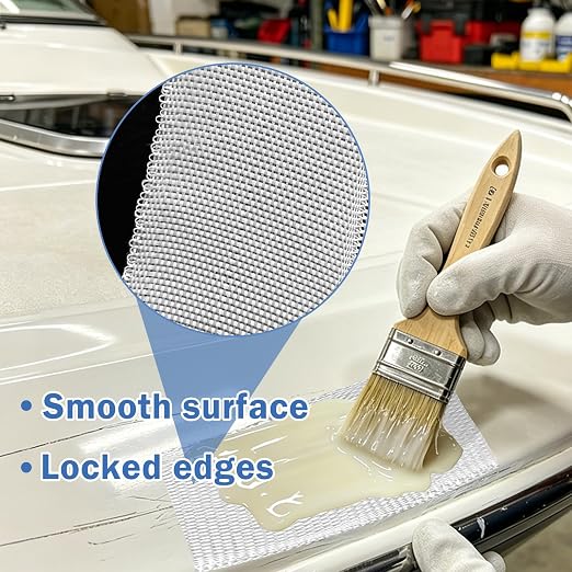 Fiberglass Cloth Roll, 2 Inches*99 Feet 6oz E-Glass Plain Weave | Fiberglass Cloth Tape Strip Non Adhesive for Repairing and Reinforcing Pipes, Cars, Sinks, Bathtubs, Boats