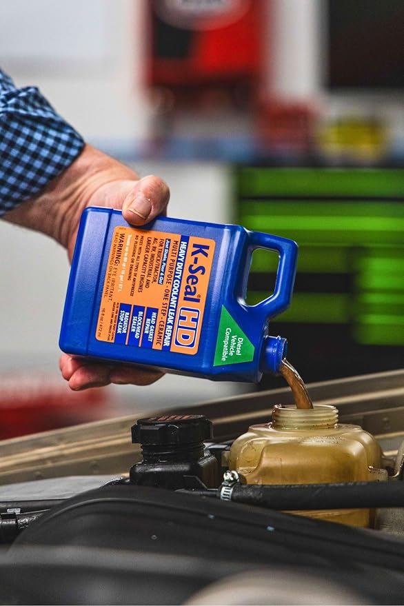 K-Seal ST5516 Heavy-Duty Multi-Purpose One Step Coolant Leak Repair, 16 oz, Pour and Go, Mixes with All Antifreeze, No Flushing Required