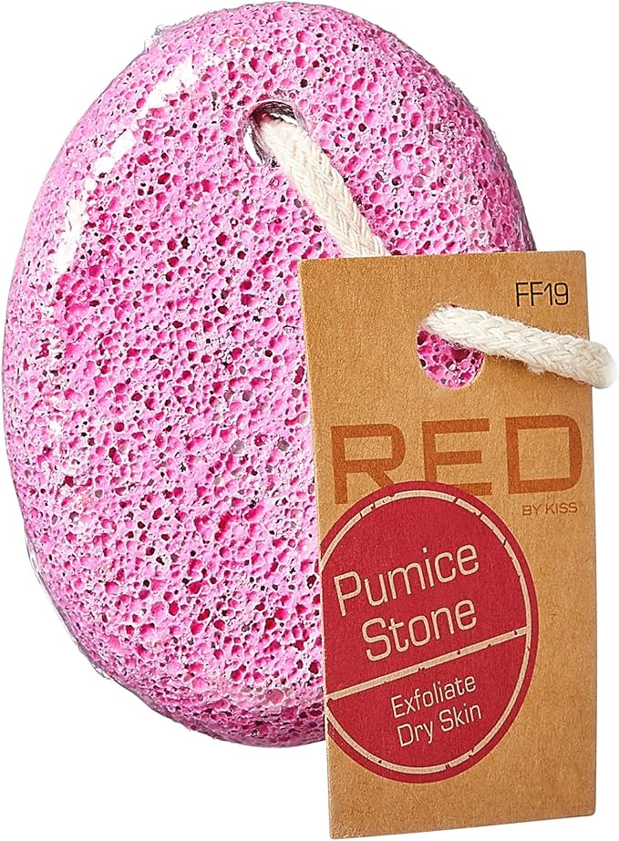RED by Kiss Pumice Stone – Callus Remover for Dry and Wet Feet, Exfoliate Dry Dead Skin, Best Foot Care Pedicure Tool, Washable Foot Scrubber for Cracked Heels