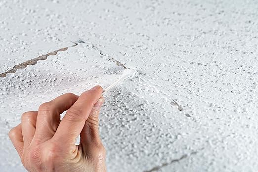 Hyde 09954 Popcorn Ceiling Patch Repair Kit, White, 2 9x6-inch Patches, 2 4-inch Round Patches, 2 Ounces of Joint Compound Drywall Mud, 2 Cotton Swabs