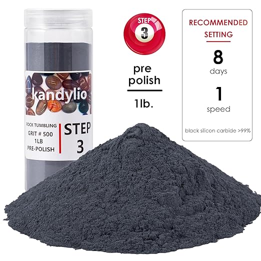 4 Pounds Rock Tumbler Grit Kit Polish Upto 30LBS Rocks Silicon Carbide & Aluminum Oxide Polishing and Tumbling Abrasive Media for Any Rock Tumbler Polisher