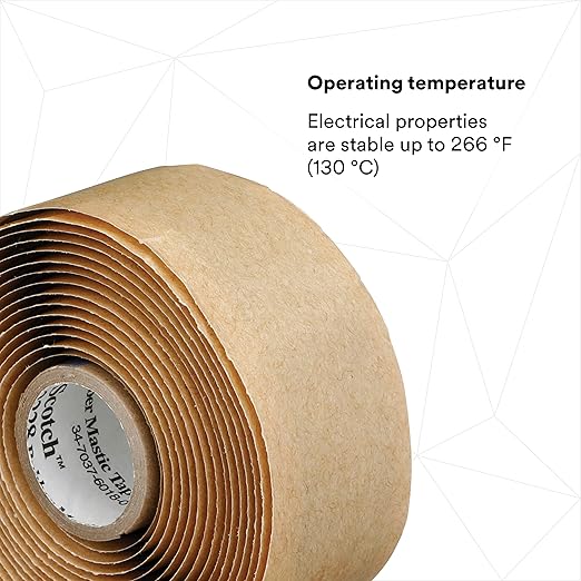 3M 2228-1X10FT 054007507277 1x10 Rubb Mastic Tape, 1x10FT (Pack of 2)