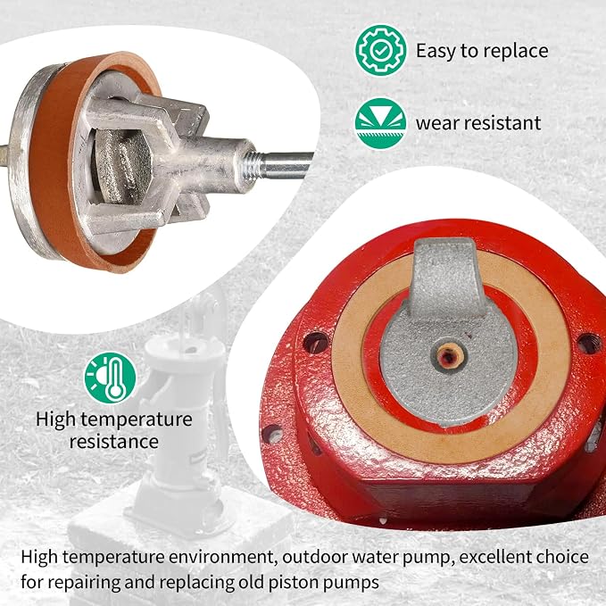 Pitcher Pump Repair Kit for Simmons 1160/PM500 & Hand Pumps – Includes -3 1/2 inch Lower Valve Leather, Cup Leathers, Check Valve Weight,for Spout Hand Press Pumps ﻿