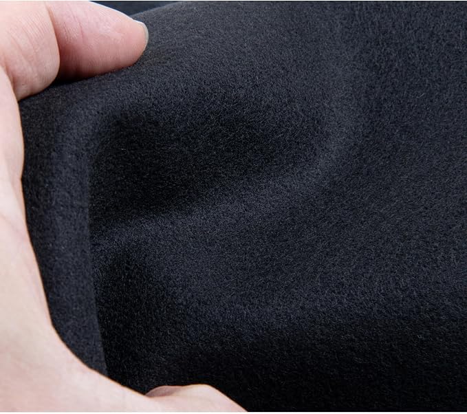 Faux Leather Fabric Sheet, 36 x 54 Inches, Texture Synthetic Material for DIY Crafts, Leather earings,Upholstery, Automotive, Sofa Projects Individual 1 Yard Cut (Black, One Yard)