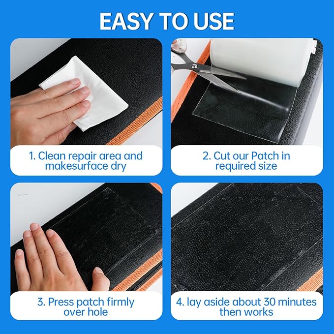 Waterproof Repair Tape,Clear Inflatable Patch Repair Kit for Tent Fabric Awning RV Roof Underbelly Tarp Sail and Boat Cover Outdoor Repair Patch