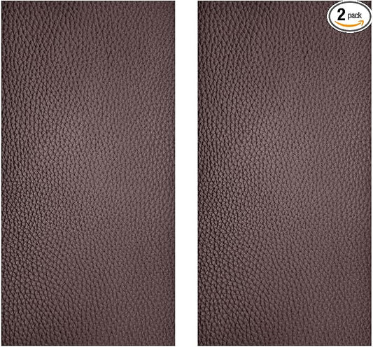 2PCS Leather Repair Patch Tape for Car Seats, Self Adhesive Leather Repair Patch Vinyl Repairs Kit, Waterproof PU Upholstery Tape for Furniture Couch Chair, Sofa Seat Repairs 4 x 8 Inch (Brown)
