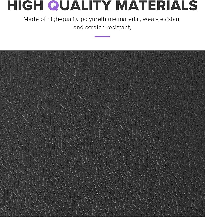 2PCS Leather Repair Patch,Car Accessories Universal PU Vinyl Self Adhesive Leather Repair Patch for Car Upholstery Seat,Ideal for Covering Tears,Scratches (Black)