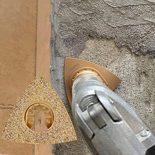 8Pcs Diamond Carbide Oscillating Blades, 5 Types Universal Grout Oscillating Multi Tool Blades for Grout Removal, Cleaning Mortar, Soft Tile Cut