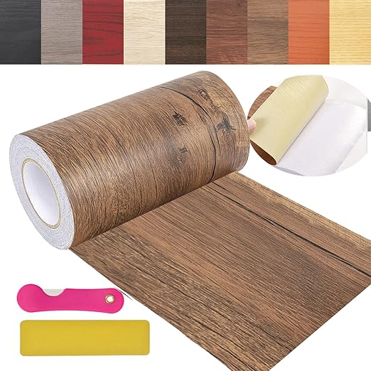 Wood Grain Repair Tape, 4.7 inch X 32ft Self Adhesive Grain Repair Patch for Tables, Chairs, Baseboards, Doors, Windows, Floors, Handicraft DIY.