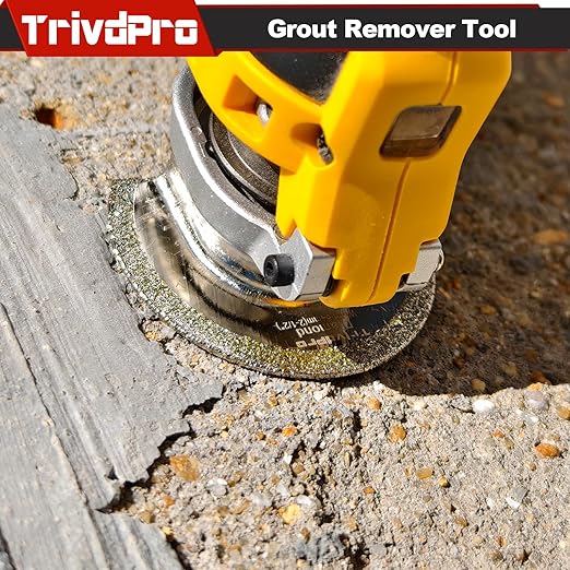 Grout Removal Tool Blade for Oscillating-Tool - TrivdPro 14pcs Grout Remover Diamond Oscillating Blade for Tile, Concrete, Masonry, Cleaning Mortar