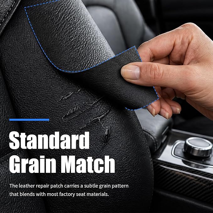 4"x63" Leather Repair Tape Kit,Self Adhesive Leather Repair Patch Kit for Scratches Holes Cracks Repairs,Cuttable Cars Leathers Seat Tear Repairs Kits Cars Interior Accessories